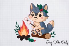 Woodland Christmas Watercolor Clipart PNG Product Image 1