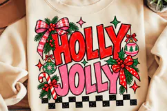 Holly Jolly PNG, Preppy Merry Coquette Christmas PNG Product Image 2