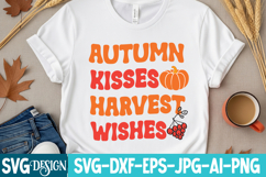 Autumn Kisses Harvest Wishes SVG Cutting Files,Fall SVG File Product Image 2