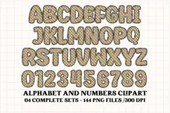 Christmas Alphabet png clipart, christmas letters doodle Product Image 4