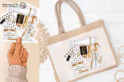 Luxury Hair Salon Sublimation PNG White & Gold Beauty Tools Product Image 9