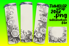 Custom 20oz Tumbler Gift Design , Flowers Product Image 1