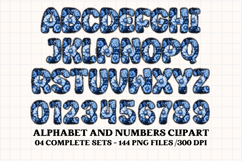 Christmas Alphabet png clipart, christmas doodle letters Product Image 4