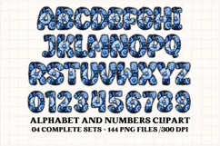 Christmas Alphabet png clipart, christmas doodle letters Product Image 4