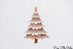 Cute Pink Christmas Watercolor Clipart Bundle PNG Product Image 11
