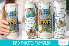 Best Dad Photo tumbler wrap PNG, Father's Day tumbler PNG Product Image 2