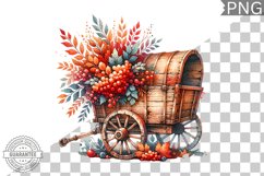 Fall Wagon Garden Sublimation - Fall Clipart PNG Design Product Image 1
