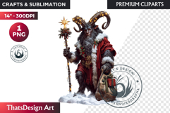 Krampus Christmas Clipart , Evil Santa Christmas clipart png Product Image 1