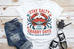 Stay salty stay sunny crabby days PNG sublimation |Beach & S Product Image 7
