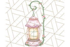 Pink Cottagecore Garden PNG Clipart, Vintage Floral Art Product Image 2