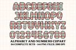 Christmas Alphabet png clipart, christmas letters doodle Product Image 4
