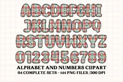 Christmas Alphabet png clipart, christmas letters doodle Product Image 4