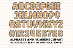 Boho tribal Alphabet png clipart, boho letters doodle Product Image 4