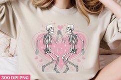Skeletons Heart PNG, Valentines Day Sublimation PNG Product Image 1