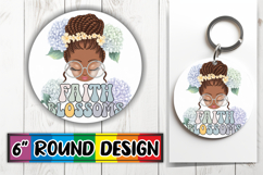 Unique Sublimation Round Ornaments, Praying Woman Product Image 1
