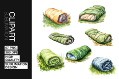 Sleeping Bag Art Clipart PNG Product Image 1