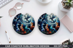 Mythical Car Coaster Sublimation| Mythical Coaster PNG Product Image 1
