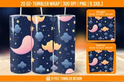 3D Galaxy Tumbler Wrap Designs, Sublimation Wrap Product Image 1