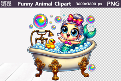 Mermaid Clipart | Funny Mermaid Sublimation Product Image 1