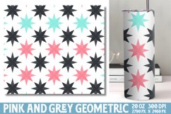 Pink and Grey Geometric Papers Tumbler Wrap Product Image 1