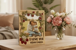 Mother's Day Photo Frame SVG | Laser Cut | Glowforge Product Image 1