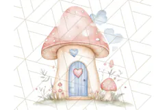 Pastel Blue Fairy Garden Clipart, Enchanted Cottagecore Png Product Image 2