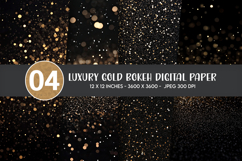 Luxury Gold Bokeh Digital Paper Product Image 1