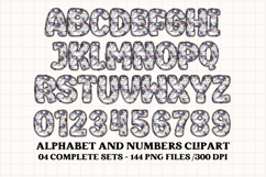 Easter Floral Alphabet &amp; Numbers Seamless Patterns PNG Product Image 5