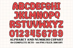 Christmas Alphabet png clipart, christmas letters doodle Product Image 4