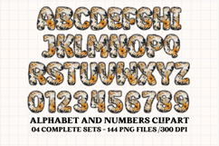 Black and Gold Alphabet png clipart, gold letters doodle Product Image 4
