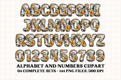 Black and Gold Alphabet png clipart, gold letters doodle Product Image 4