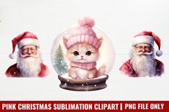 Pink Christmas Sublimation Clipart Product Image 1