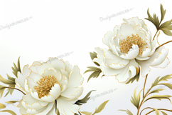 Golden floral background, floral digital paper Product Image 1