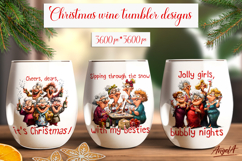 Christmas wine tumbler design Funny wine quote, elderly lady Product Image 1