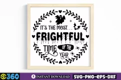 It's the most frightful time of the year SVG, Halloween Sign Product Image 4