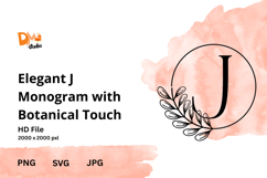 Elegant Monogram with Botanical Touch Product Image 1