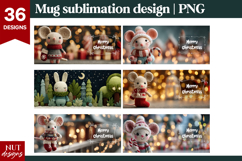 Cute Christmas Mugs Bundle Crochet Christmas 15oz Mug PNG Product Image 10