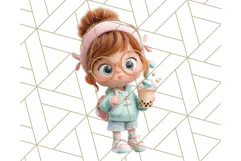 Kawaii City Girl PNG Clipart, Soft Dreamy Style Clip Art Product Image 2
