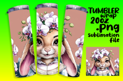 DYNAMIC 20oz Tumbler Template for Personalization , Cute Bun Product Image 1