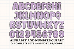 Pastel Patchwork Alphabet &amp; Numbers PNG Clipart Product Image 4