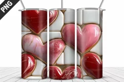 Valentines Love Skinny Tumbler PNG Wrap| Valentines Tumbler Product Image 3