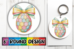 Joyful Coasters Circle PNG Style, Easter Egg Product Image 1