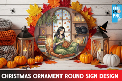 Halloween Ornaments Round Sign PNG, Halloween Round Sign PNG Product Image 1