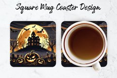 Halloween House Mug coaster | Coaster | Sublimation Design Product Image 1