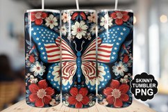 Butterfly Tumbler Wrap for Sublimation - 4th of july Tumbler Product Image 1