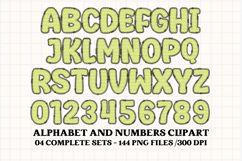 Pastel Patchwork Alphabet &amp; Numbers PNG Clipart Product Image 4