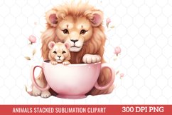Animals Stacked Sublimation Clipart Product Image 11