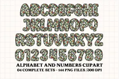 Christmas Alphabet png clipart, christmas letters doodle Product Image 4