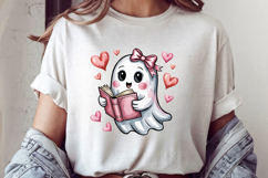 Cute ghost watercolor clipart sublimation design Product Image 1