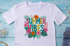 Vibrant Retro Summer Vibes PNG with Flowers Product Image 3